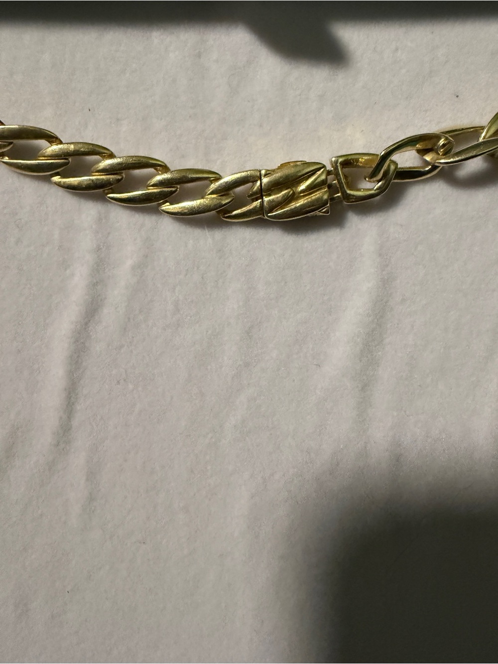 Effy Yellow Gold Curb Link Necklace with Diamonds - Picture 6 of 7